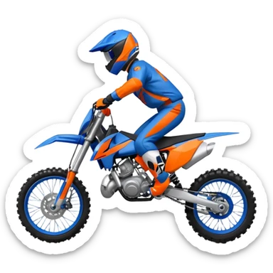 Blue dirt bike 85cc ktm sticker