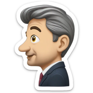 Macron kiss Mélenchon sticker