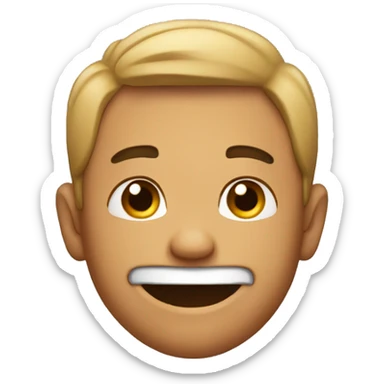 Smiling and raising one eyebrow sticker