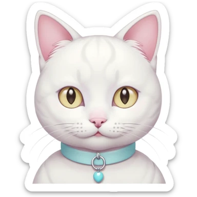  harajuku pastel yume kawaii japanese white cat sticker