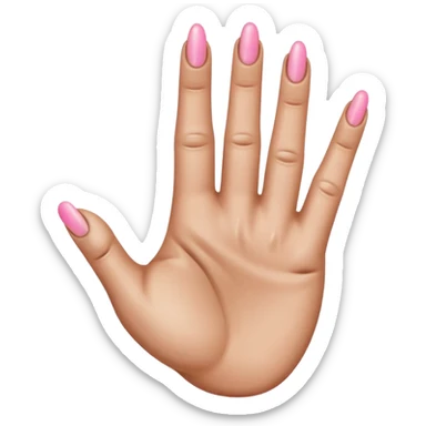 Emoji Hand with Ring finger folded down. The pointer and middle finger should look wet  and pinky finger look muddy.  sticker