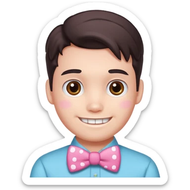 Handsome guy emoji like round IOS emoji more handsome plus hello kitty cute boy sticker