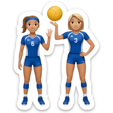 volleyball girl full body sticker