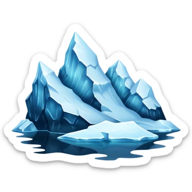 An iceberg, black sticker
