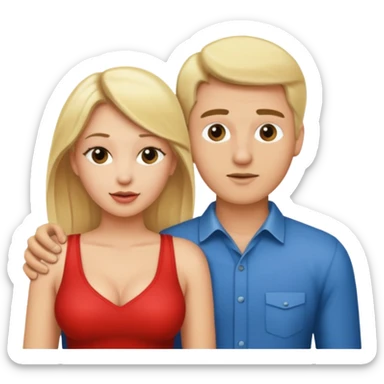 A blonde women and a man having sex doggy style sticker