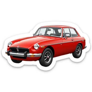 1978 Mgb gt siren red buiscit interior chrome bumper sticker