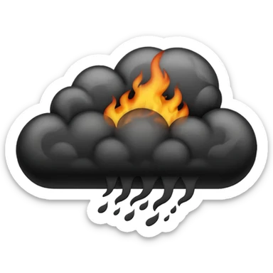 generate a black clouds sticker