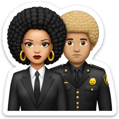 Mache mir Rihanna Emoji mit einem bodyguard mit Afro  sticker