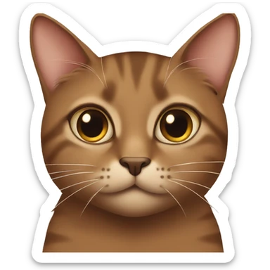 Portrait of a brown cat with long eyelashes sticker