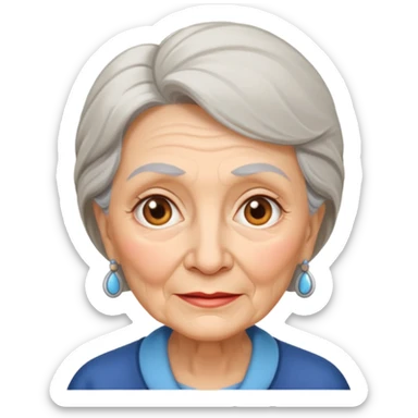 Old Lady 54 age sticker