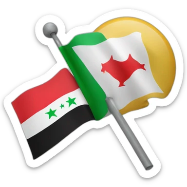 free syria and sang saka malaya flag crossed sticker