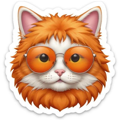 Cat with sunglasses sticker