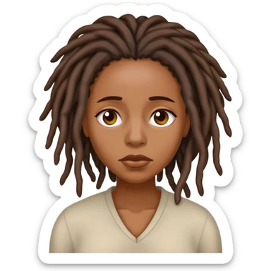 Black woman with locs feeling sick  sticker