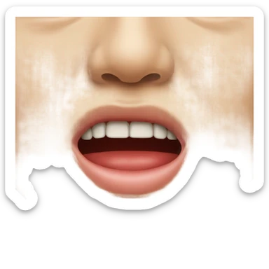 Sore throat on no.  sticker