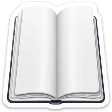 emoji of open magazine with nothing inside sticker