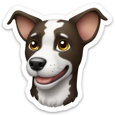 Perro ratonero blanco marrón y negro sticker