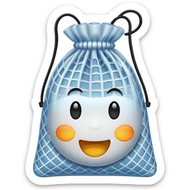 net bag,  mesh storage bag sticker