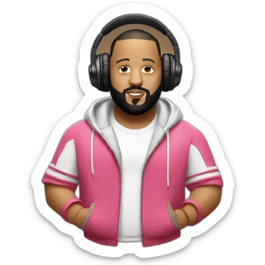 Dj khaled with headphones sticker