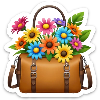 Flower bouquet travel sticker
