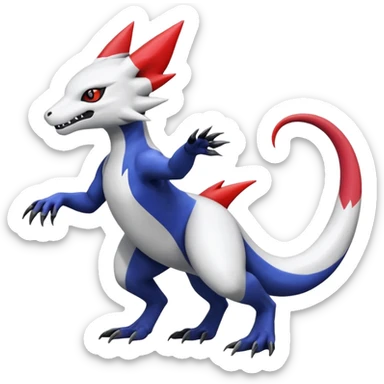 Shiny Vibrant Exotic Colorful Cool Zangoose-Salandit-Absol-fusion sticker