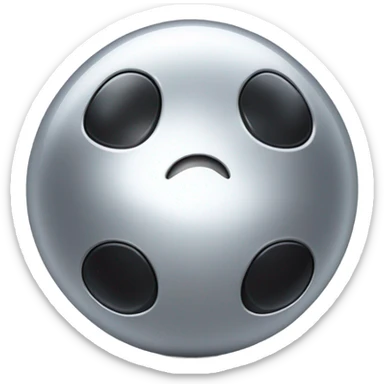 shiny metal ball that has the smooth, reflective surface of steel, with Kirby-style eyes—those simple, oval, black eyes with a white highlight, giving it a cute and expressive look. Now, this metal ball has four car wheels attached to it sticker