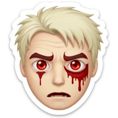 The guy needs to look completely crazy sticker