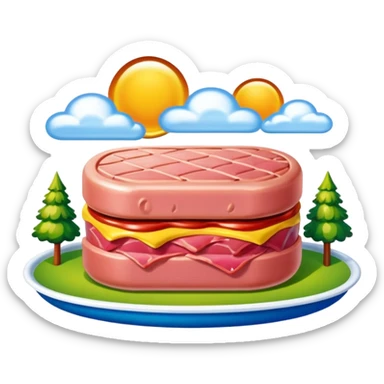  SPAM meat jeff koons style parisian sculpture arty landscape  sticker