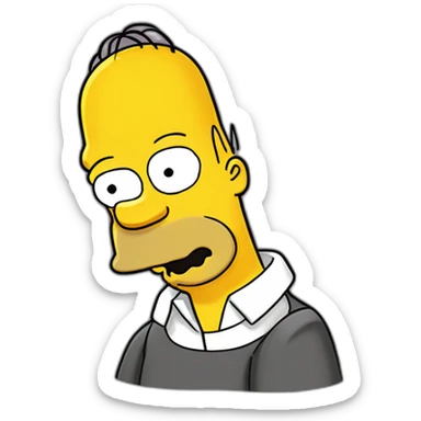 Homerb Simpson faisant coucou  sticker