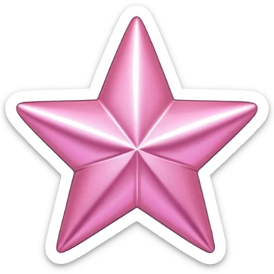 pink metallic star sticker