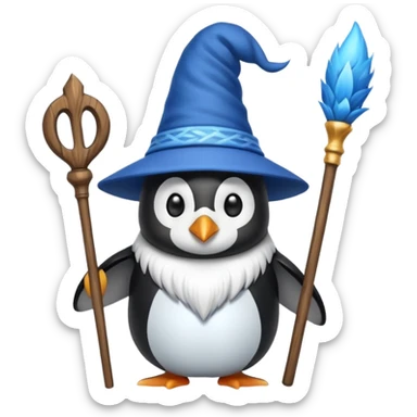 Penguin Wizard sticker