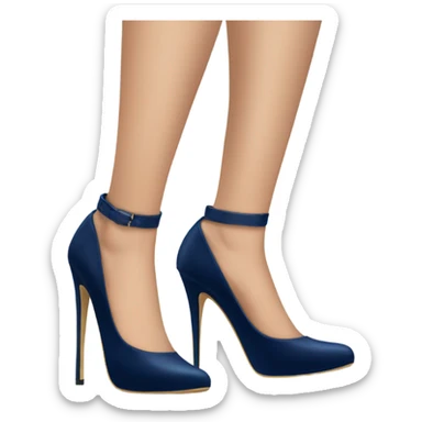 navi blue feet in stiletto heels sticker