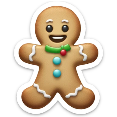 Pastel Christmas gingerbread cookie sticker