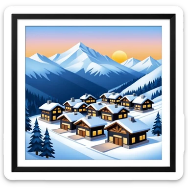 lux ski resort sticker