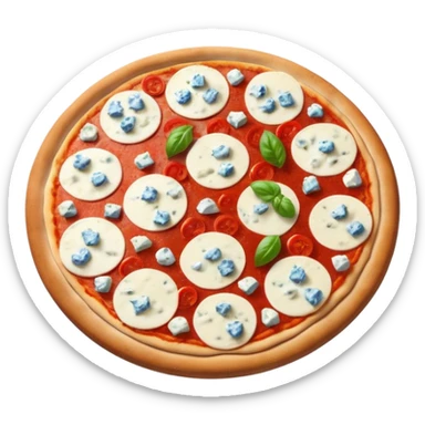 Pizza filled with the colors of France sticker