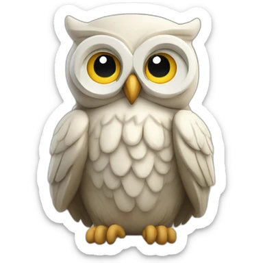 thinking owl aristotle thucydides sticker