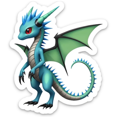 Punk’ish Edgy Badass Dark Gothic Flygon-Aurorus-Amaura-Hybrid-Creature sticker