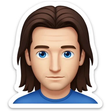 JC Chasez with long brown hair sticker