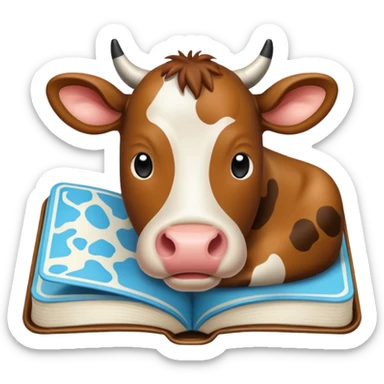 Cow print journal sticker