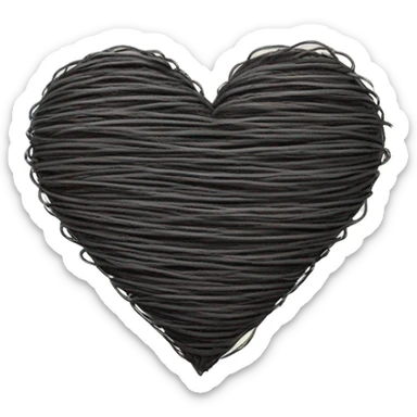 Scribbled heart sticker
