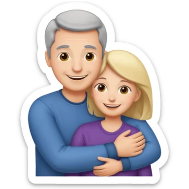 abrazar a mi papa mama sticker