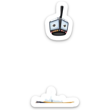 Please, make An icon featuring The background shows a packed stadium with cheering fans, bright arena lights, and an icy rink and close-up shots of key hockey equipment: a hockey stick, puck, and skates. Transparent background highlights the essentials of the game and the thrill of the sport. sticker