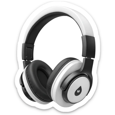 Headphones brown or white sticker