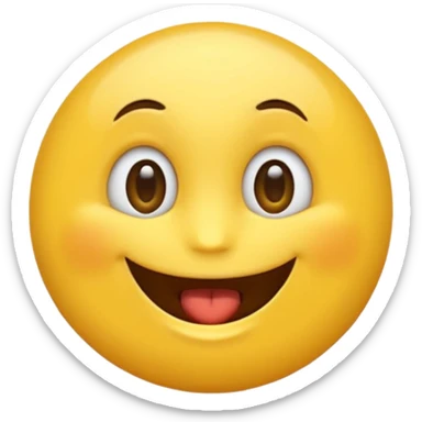 Un emoji heureux pouce en l’aire qui fait peur sticker