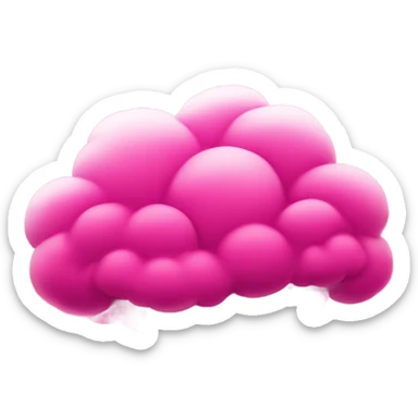 Hot pink detailed cloud sticker