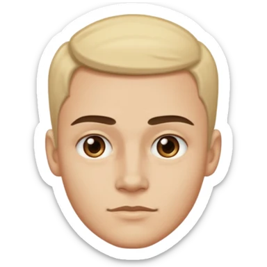  con una mandíbula muy marcada y con una ceja levantada y la otra abajo sticker