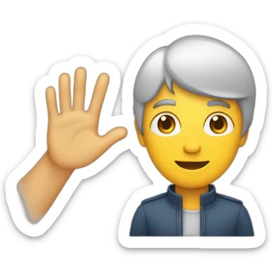 Personne qui réfléchi avec sa main sur son menton sticker