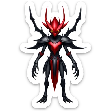 Shiny Gothic Badass Edgy Exotic Bisharp-Darkrai-Scizor-Hybrid-Creature sticker