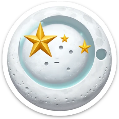 Symbole sobre lune avec une étoile algerie sticker