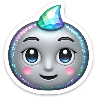 vamp glitter gray sticker