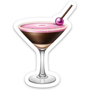 espresso martini cocktail ultra hd k pink glitter sprinkle sticker